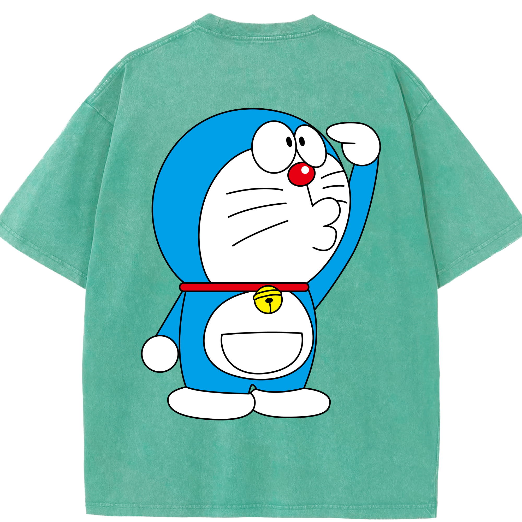 （画像用） ドラえもん Doraemon 綿100% ヴィンテージ風 半袖Tシャツ（背面プリント）